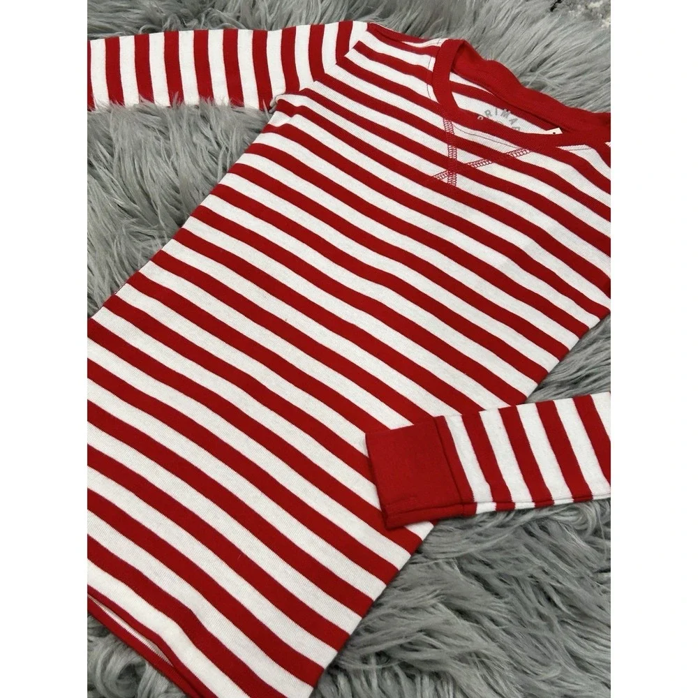 Primary Kids Organic Cotton PJ Red & White Stripe Top 4-5 NWT